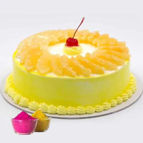 Order & Send Round Pineapple Cake Online Same Day from CakeFlowersGift.com