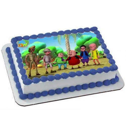 Motu and patlu theme cake... - Decorated Cake by - CakesDecor