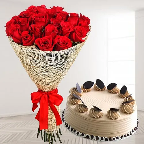 Birthday Flowers - Red Roses Basket Retailer from Delhi