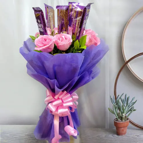 Order Chocolate Bouquet for Sis Combo Online, Price Rs.2045