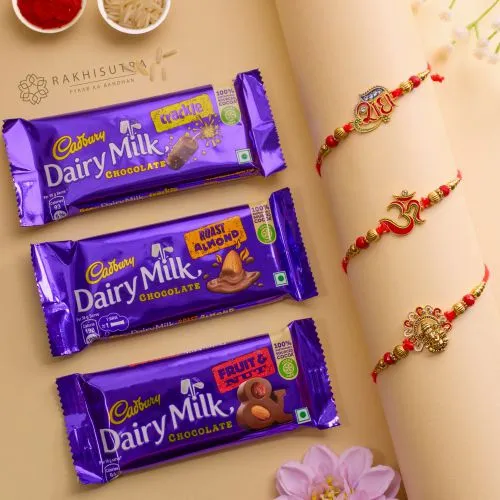 Divine Rakhi Set N Chocolates Treat
