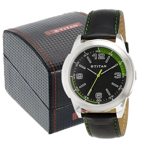 Titan octane sale leather watches